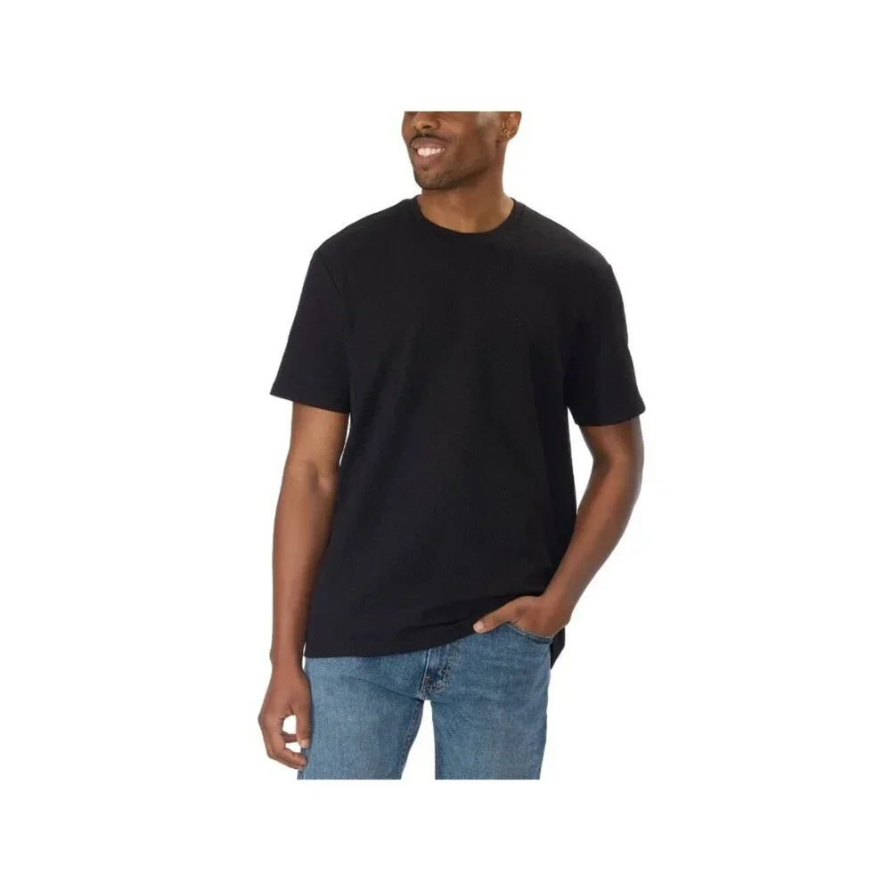 NWOT Calvin Klein Men's Black T-Shirt L Cotton Blend Crew Neck